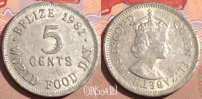 Белиз 5 центов 1981 года, FAO, KM# 64, 091c-078