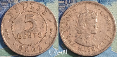 Белиз 5 центов 2002 года, KM 34a, a108-064