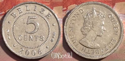 Белиз 5 центов 2006 года, KM# 34a, 258b-107
