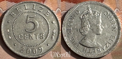Белиз 5 центов 2009 года, KM# 34a, 140s-113