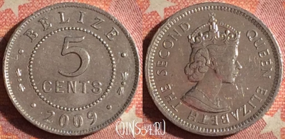 Белиз 5 центов 2009 года, KM# 34a, 375-027