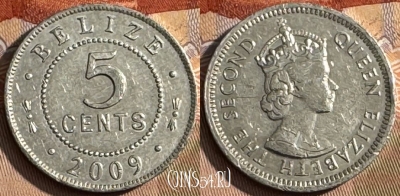 Белиз 5 центов 2009 года, KM# 34a, s435s-128