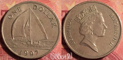 Бермудские Острова 1 доллар 1997 года, KM# 56, 158j-093