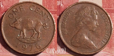 Бермудские Острова 1 цент 1976 года, KM# 15, 062c-049