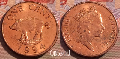 Бермудские Острова 1 цент 1994 года, KM# 44b, 112c-033