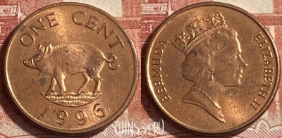 Бермудские Острова 1 цент 1996 г., KM# 44b, 491р-115 ♛