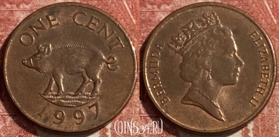 Бермудские Острова 1 цент 1997 г., KM# 44b, 475r-128