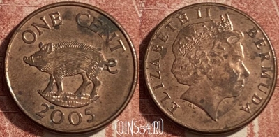 Бермудские Острова 1 цент 2005 г., KM# 107, 486р-002