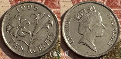 Бермудские Острова 10 центов 1995 г., KM# 46, s146t-128