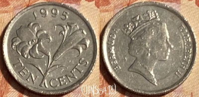 Бермудские Острова 10 центов 1995 г., KM# 46, 499р-134