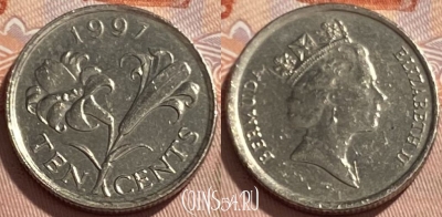 Бермудские Острова 10 центов 1997 г., KM# 46, 495р-040