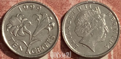 Бермудские Острова 10 центов 1999 г., KM# 109, 485р-029 ♛
