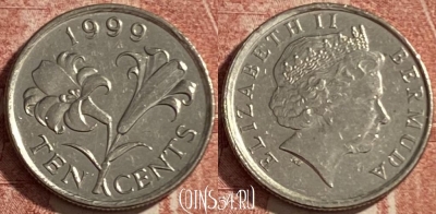 Бермудские Острова 10 центов 1999 г., KM# 109, 485р-129 ♛