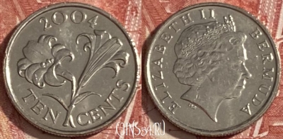 Бермудские Острова 10 центов 2004 г., KM# 109, 473r-101 ♛