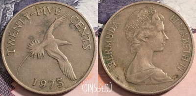 Бермуды 25 центов 1973 года, KM# 18, a081-144