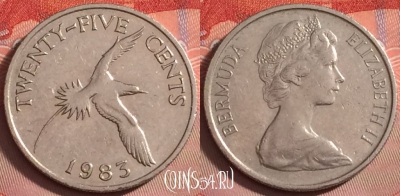Бермудские Острова 25 центов 1983 г., KM# 18, 138j-110