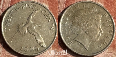Бермудские Острова 25 центов 1999 г., KM# 110, s177t-036 ♛
