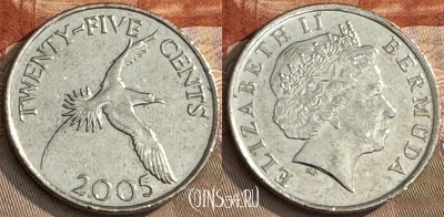 Бермудские Острова 25 центов 2005 г., KM# 110, s239t-055