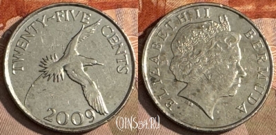 Бермудские Острова 25 центов 2009 г., KM# 110, 195t-056 ♛