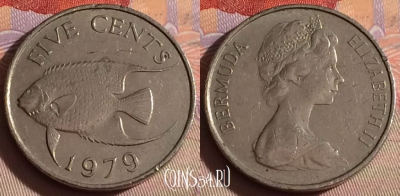 Бермудские Острова 5 центов 1979 года, KM# 16, 328-125