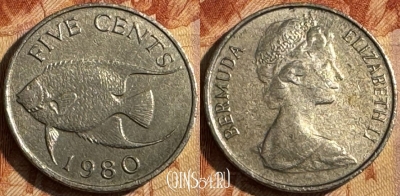 Бермудские Острова 5 центов 1980 года, KM# 16, 455s-013