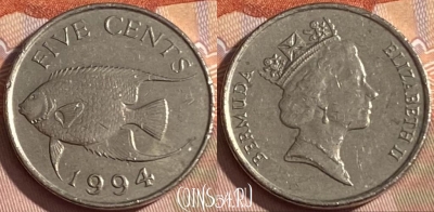 Бермудские Острова 5 центов 1994 года, KM# 45, 172r-035