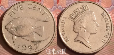 Бермудские Острова 5 центов 1997 года, KM# 45, 088l-124