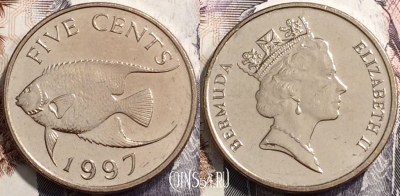 Бермуды 5 центов 1997 года, KM# 45, 135-008