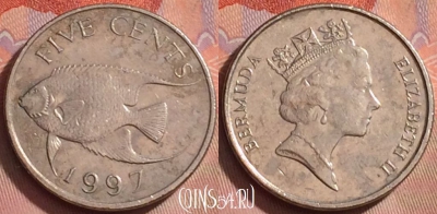 Бермудские Острова 5 центов 1997 года, KM# 45, 261k-053