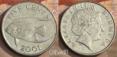 Бермудские Острова 5 центов 2001 г., KM# 108, s236t-001 ♛