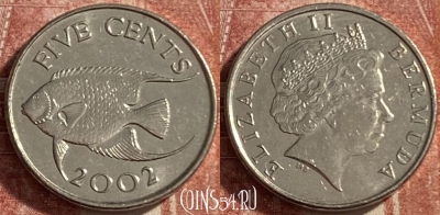Бермудские Острова 5 центов 2002 г., KM# 108, 485р-012 ♛