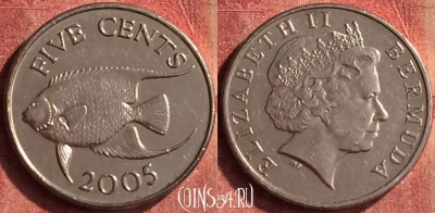 Бермудские Острова 5 центов 2005 года, KM# 108, 402-010