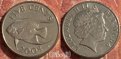 Бермудские Острова 5 центов 2008 г., KM# 108, 476р-027 ♛