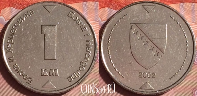 Босния и Герцеговина 1 марка 2002 года, KM# 118, 337i-085