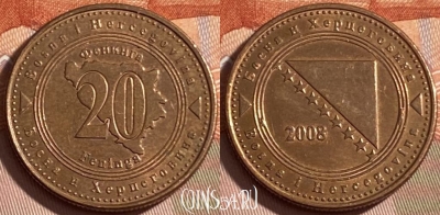 Босния и Герцеговина 20 фенингов 2008 г., KM# 116, 489р-092