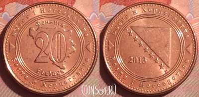 Босния и Герцеговина 20 фенингов 2013 г., KM# 116, 339i-070