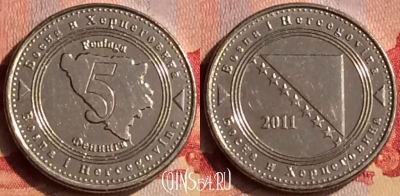 Босния и Герцеговина 5 фенингов 2011 г., KM# 121, 403-041