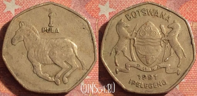 Ботсвана 1 пула 1991 года, KM# 24, 377-046