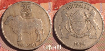 Ботсвана 25 тхебе 1976 года, КМ# 6, 196a-076