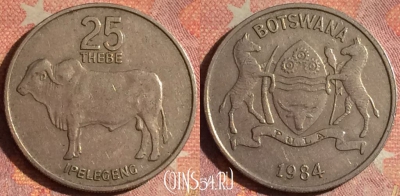 Ботсвана 25 тхебе 1984 года, КМ# 6, 189i-129