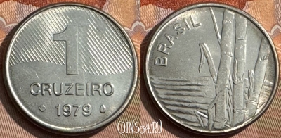 Бразилия 1 крузейро 1979 года, KM# 590, 388s-105