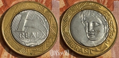 Бразилия 1 реал 2011 года, KM# 652a, s111t-088 ♛