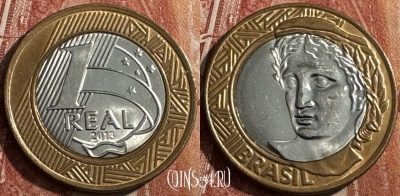 Бразилия 1 реал 2018 года, KM# 652a, 474s-053 ♛