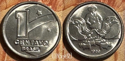 Бразилия 1 сентаво 1989 года, KM# 611, s503s-003