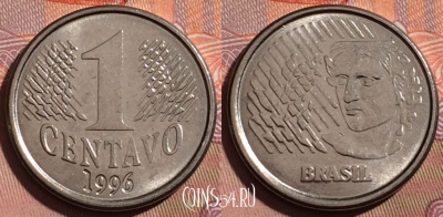 Бразилия 1 сентаво 1996 года, KM# 631, 216b-048
