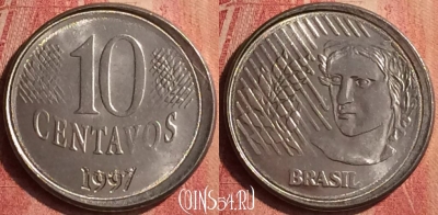 Бразилия 10 сентаво 1997 года, KM# 633, 383n-120