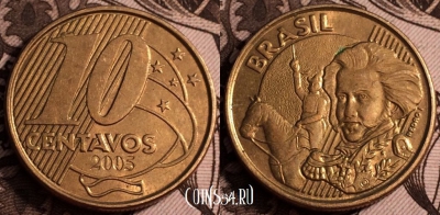 Бразилия 10 сентаво 2005 года, см. состояние, 65-012a