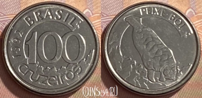 Бразилия 100 крузейро 1992 года, KM# 623, 212p-124