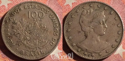 Бразилия 100 рейсов 1901 года, KM# 503, 365-014