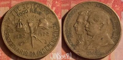 Бразилия 1000 рейсов 1922 года, KM# 522, 437-137